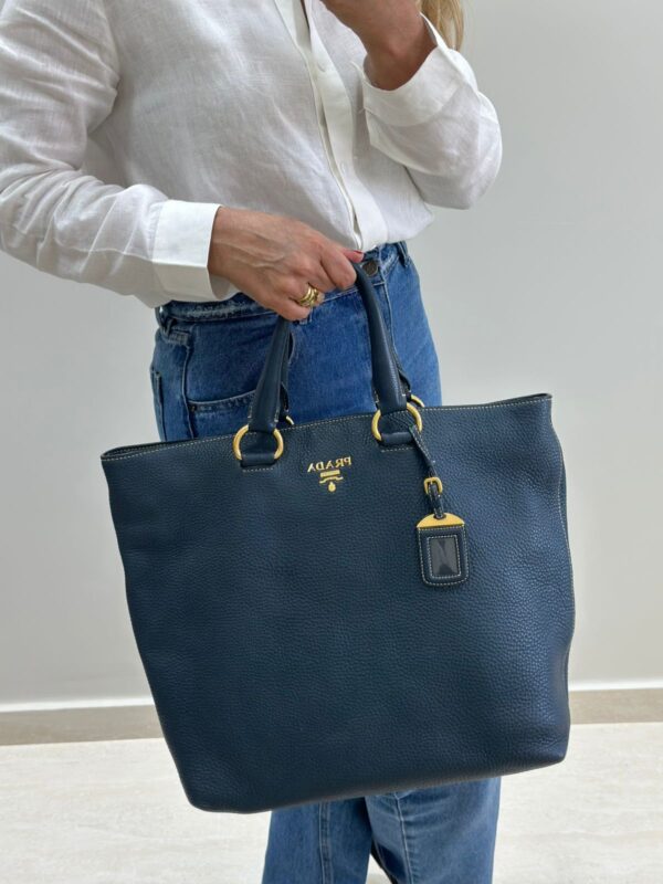 BOLSA PRADA VITELLO DAINO DENIM - Image 23