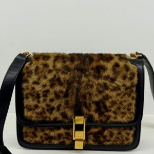 BOLSA YVES SAINT LAURENT BEZERRO PÔNEI ESTAMPA LEOPARDO