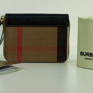 CARTEIRA BURBERRY NM ZIP AROUND HOUSE CHECK COMPACTA