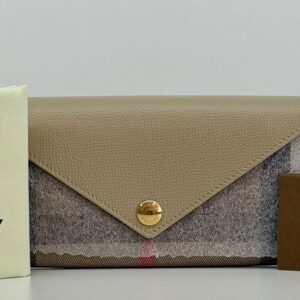 CARTEIRA BURBERRY HALTON CHECK GRAIN WALLET