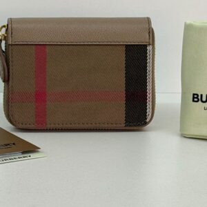 CARTEIRA BURBERRY NM ZIP AROUND CHECK COMPACTA