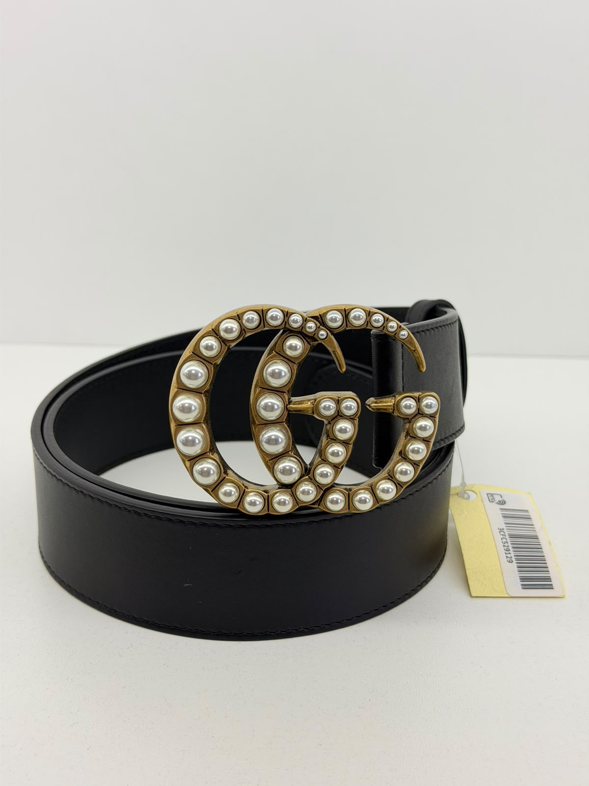 CINTO GUCCI GG MARMONT PÉROLAS