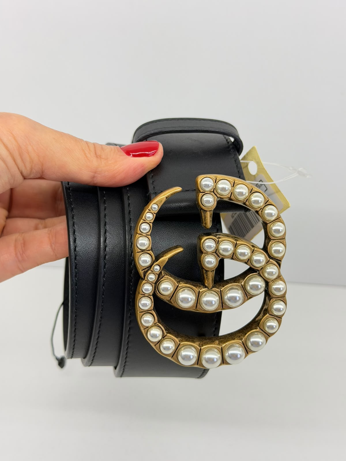 CINTO GUCCI GG MARMONT PÉROLAS - Imagem 4